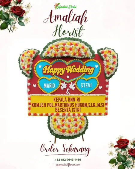 Papan Bunga Pernikahan Paguyangan